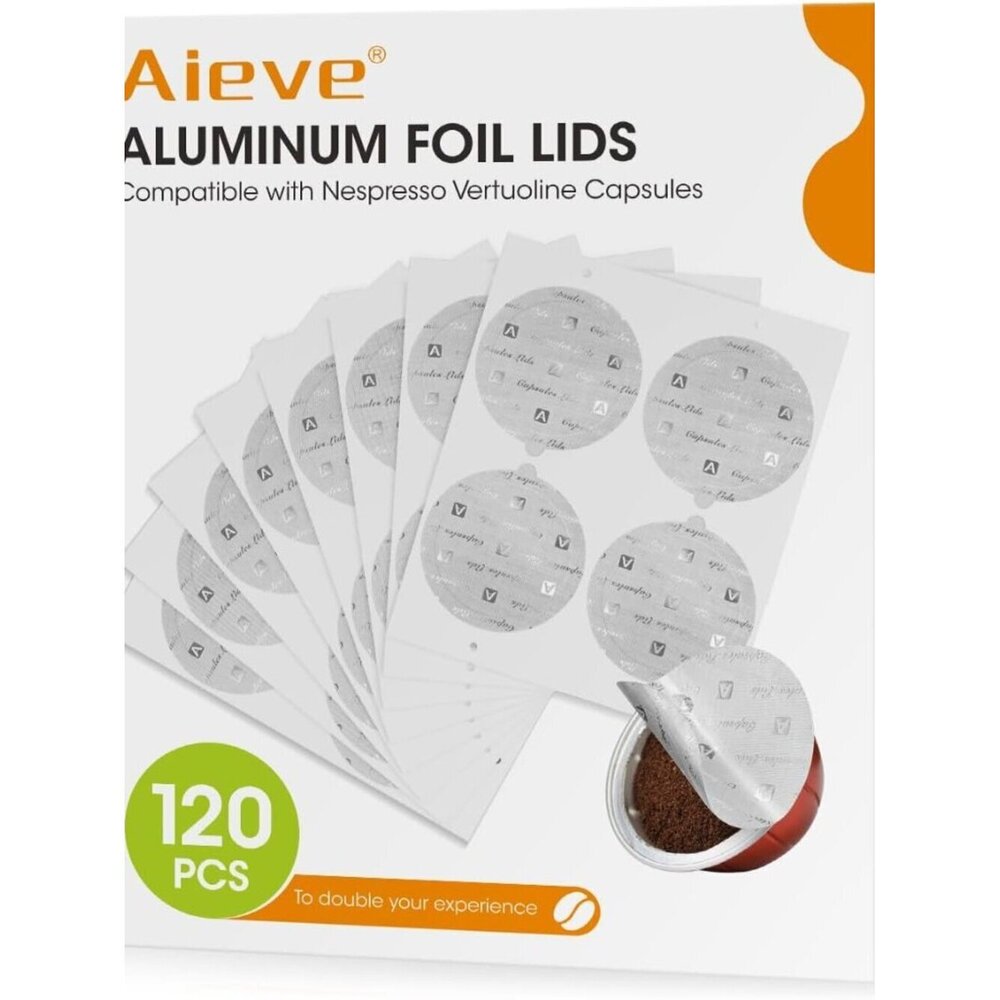 Aluminum Foil Seal Lids 120 Pcs Vertuo Compatible